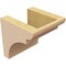 Ekena Millwork 5"W x 5"D x 5"H Wide Yorktown Rough Cedar Woodgrain TimberThane Corbel, Primed Tan CORUR05X05X05YORRCPR - alternate 2